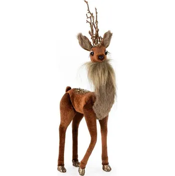 Vánoční ozdoba Hnědá vánoční ozdoba na stromeček 13x5x29 cm - sada 1 ks