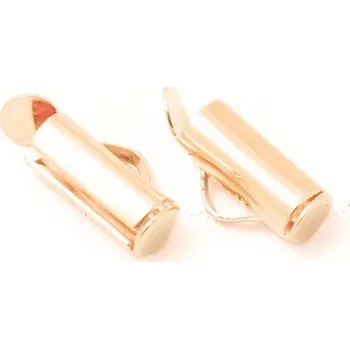 Materiál na výrobu šperku EU Koncovka na šité šperky 13/6/4mm chirurgická ocel rose gold