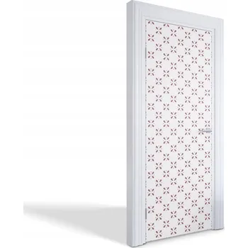 Fototapeta Samolepící dekorace / nálepka na dveře - Geometrický květinový vzor, 75x205 cm