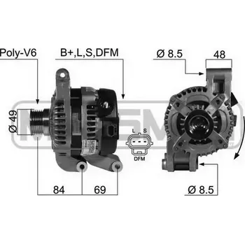 Auto-moto ERA Alternátor ERA 210438A + DOPRAVA ZDARMA!