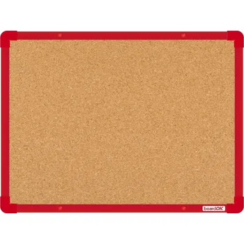 BoardOK - tabule korek 60 x 45 cm, červený rám