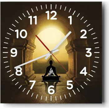 Hodiny Nástěnné hodiny do obýváku 40x40 Meditace Tiché Skleněné hodiny Bez Hlučnosti