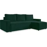 Tmavě zelená manšestrová rozkládací rohová pohovka (variabilní) Brave Dave – Miuform ID_1688466