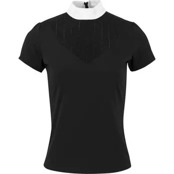 Dámské závodní triko Equitheme Funza, černé - vel. M