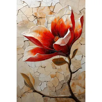 Plakát Plakát Mozaika ze Skleněného Květu bez rámu 61 x 90,5 cm