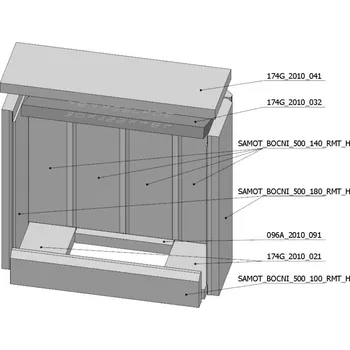 Krbová vložka Romotop Šamotová komora komplet