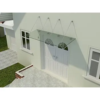 Stříška nad vchodové dveře Fisher Olymp skleněná vchodová stříška čirá 275x90 cm