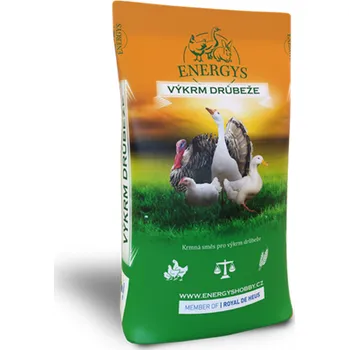 Krmivo pro ptáka Energys Brojler Midi Forte, 25 kg, granule