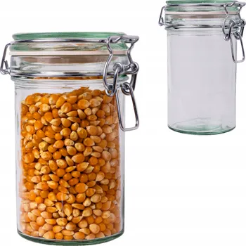 Sklenice 500 ml skleněná zavařovací sklenice skleněná hermetická s víčkem NÁDOBA do kuchyně 500 ml 0,5 l