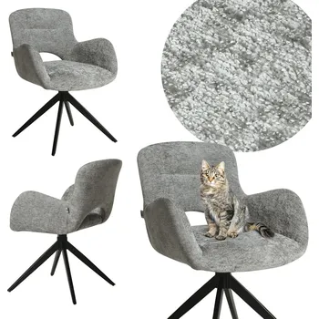 Jídelní židle Židle HowHomely látka šedá 1 ks