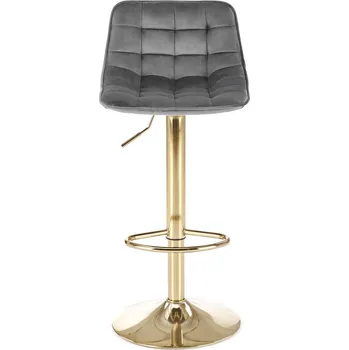 Jídelní židle Barová židle Halmar H120 nohy - zlatá, sedák - tmavě šedá (1p=1szt)