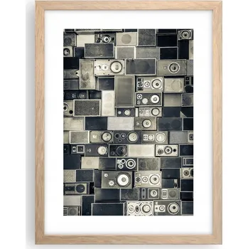 Obraz Obraz plakát v rámu světlý dub do obýváku 30x40 abstrakce plakáty na zeď