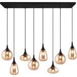 Černo-oranžové závěsné svítidlo se skleněným stínidlem Lumina – Trio ID_1621368