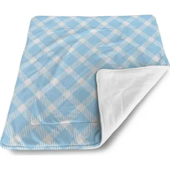 deka Sablio Dětská deka pro miminko Modrobílé čtverce - 80x100 cm