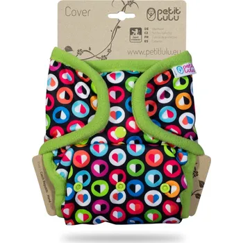 Plenkové kalhoty Barevná srdíčka - svrchní kalhotky pat