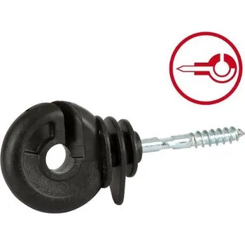 Ohradník Izolátor pro elektrické ohradníky ECONOMY DS s průchozím vrutem 5 mm - karton 500 ks