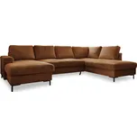 Oranžovohnědá manšestrová rozkládací rohová pohovka (pravý roh) Lofty Lilly – Miuform ID_1681384