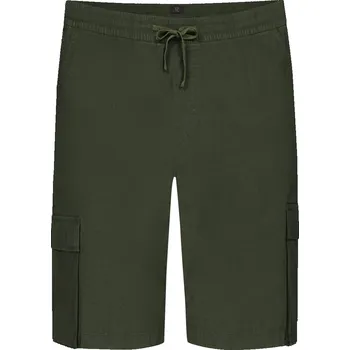 Velké Velikosti - JP1880 - Cargo bermudy se stahovací šňůrkou a podílem streče - 6XL - Olive