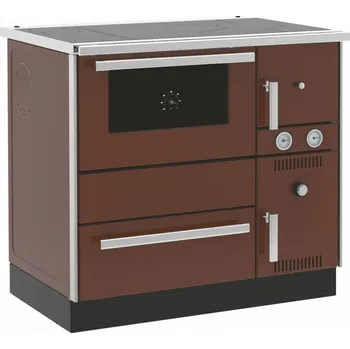 Sporák na tuhá paliva Sporák na tuhá paliva AlfaPlam ALFA TERM 20 s výměníkem - hnědý/levý