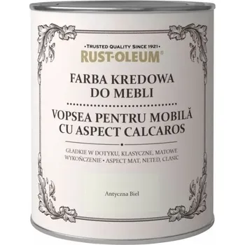 Barva na dřevo Barva na nábytek Rust-Oleum 0,75 l antická bílá matná
