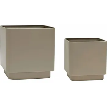 Květináč Kovové květináče v sadě 2 ks Cube – Hübsch ID_1619362