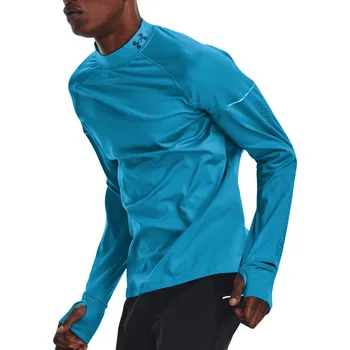 Pánské tričko Triko s dlouhým rukávem Under Armour UA OUTRUN THE COLD LS-BLU 1373214-419 Velikost S