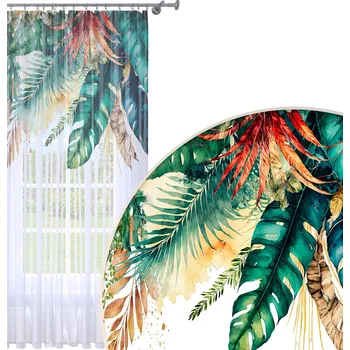 Obraz HOTOVÁ ZÁCLONA 140x240 VOÁL BAREVNÝ VZOR NA ŽABKY 200