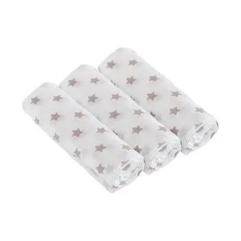 Plena TRÄUMELAND Látkové pleny 3 ks 80 x 80 cm Sternchen Grau