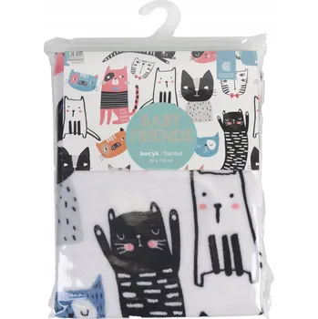 Dětská deka Dětská deka Baby Friends kočky 80x110 bílá