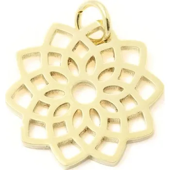 Přívěsek EU Přívěsek květ života 16mm chirurgická ocel gold plating 24kt