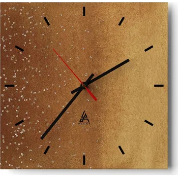 Hodiny Velké nástěnné hodiny 40x40 Abstrakce Skleněné tiché hodiny
