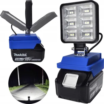 Pracovní světlo LAMPA PRO MAKITA 18V HALOGEN PRACOVNÍ LED NA AKUMULÁTOR