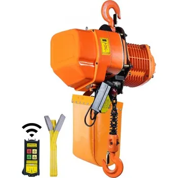 VEVOR Elektrický řetězový kladkostroj , třífázový, jeřábový, nosnost 1995,8 kg, zdvih 609,6 cm