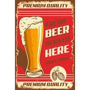 Obraz Cedule Beer Fresh Served Here