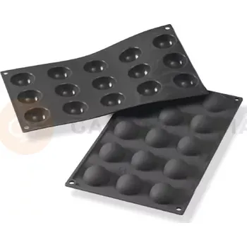 Kuchyňská sůl Silikonová forma pro monoporce, 15 otvorů 45x22,5 mm - 30SF500 | MARTELLATO, Half Sphere