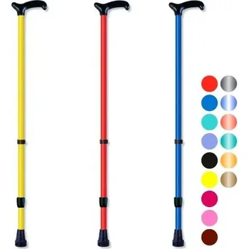 Hůl duralová 405 A bronzová metalická—Nastavitelná výška, pogumované držadlo