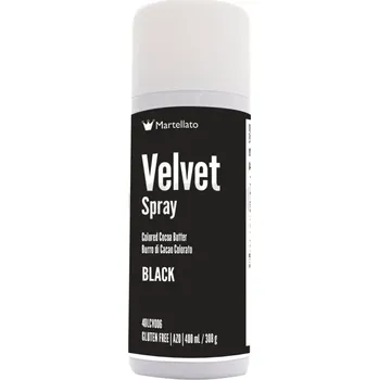 Potravinářské barvivo Semišový sprej 400 ml - černý | MARTELLATO, Velvet spray