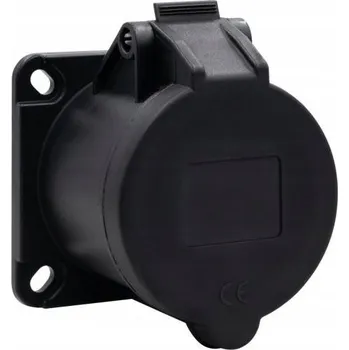 Elektrická zásuvka Elektrická Zásuvka hermetické F-Elektro černé