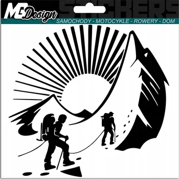 Samolepicí dekorace na vozidlo SAMOLEPKA na auto HORY ALPINISTA 14x15 cm