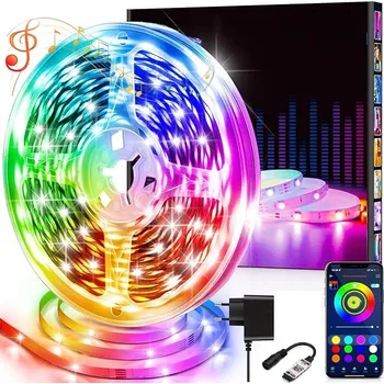 LED osvětlení LED pásek 5050 RGB 5m ovládání aplikací Bluetooth a hudbou