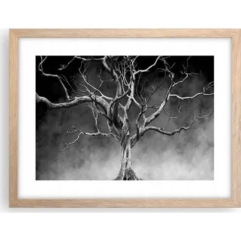 Obraz Obraz plakát v rámu světlý dub do obýváku 40x30 strom foto na zeď