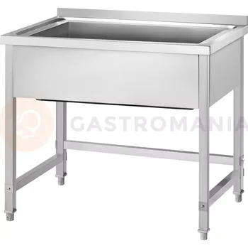 Nerezový dřez Jednokomorová mycí vana 1000x700x850 mm, h=400 mm, šroubovaná | GREDIL, 671707