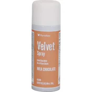 Potravinářské barvivo Semiš ve spreji 400 ml - mléčná čokoláda | MARTELLATO, Velvet spray