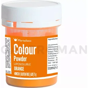 Výroba svíčky Práškové barvivo rozpustné v tucích 5 g - oranžové | MARTELLATO, Colour powder