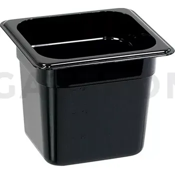 Gastro oděv Nádoba z polykarbonátu, černá, GN 1/6, 150 mm | STALGAST, Bufet