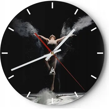 Hodiny Nástěnné hodiny do kuchyně 30x30 Abstrakce Skleněné hodiny do obýváku Tiché