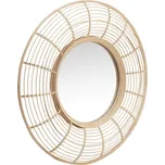 Nástěnné zrcadlo s bambusovým rámem ø 80 cm Charm – Hübsch ID_1660174