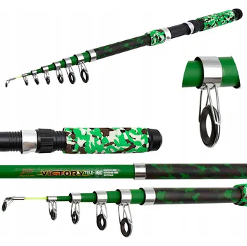 Rybářský prut Teleskopický prut Miracle Fish VICTORY 360 cm, vrhací zátěž: 80-120g, délka: 3,6 m MASKÁČOVÝ