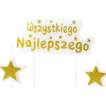 Dortová svíčka Narozeninová svíčka Zlatá Všechno Nejlepší