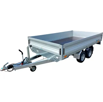 Přívěs k motorovému vozidlu Brzděný přívěs se schránkou na nájezdy AHB light 2700kg 3600x1760mm pneu 10"